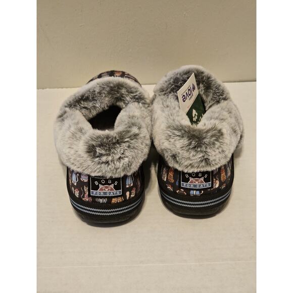 Bobs Skechers Too Cozy Snuggle Rovers Dogs Gray Womens 8.5 Memory Foam Slippers - Picture 6 of 9